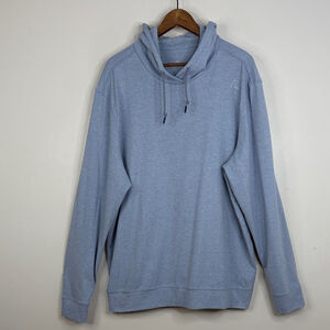 Rhoback Hesi Hoodie Mens XL Heathered Blue Stretch Performance Golf Shirt